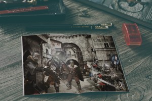 Retoque digital de guerreros en castillo